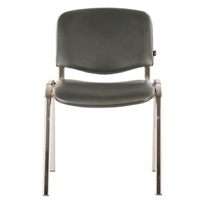 Офисный стул Brabix Iso CF-001 (хромированный каркас, кожзам серый) 531426 во Владикавказе