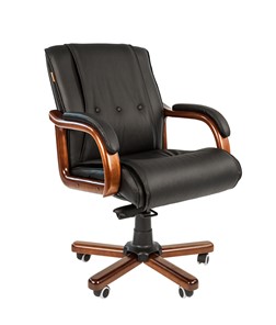 Компьютерное кресло CHAIRMAN 653M кожа черная во Владикавказе - предосмотр