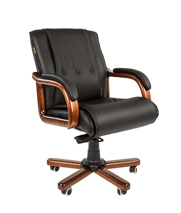Компьютерное кресло CHAIRMAN 653M кожа черная во Владикавказе - изображение