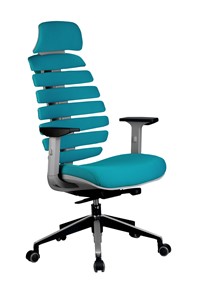 Кресло офисное Riva Chair SHARK (Лазурный/серый) во Владикавказе