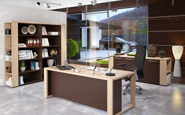 Кабинет руководителя ALTO с высоким шкафом для одежды, низким для документов и журнальным столиком во Владикавказе - предосмотр 3