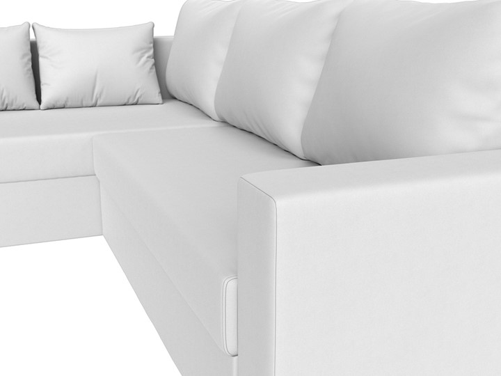 Угловой диван Мансберг, Белый (Экокожа) во Владикавказе - изображение 4