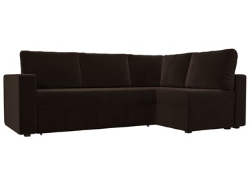 Угловой раскладной диван Оливер, Коричневый (микровельвет) во Владикавказе