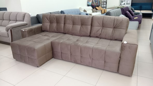 Угловой диван с оттоманкой Реал ДУ Graund 03 велюр во Владикавказе - изображение