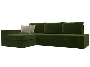 Угловой диван Версаль, Зеленый/Бежевый (микровельвет) во Владикавказе