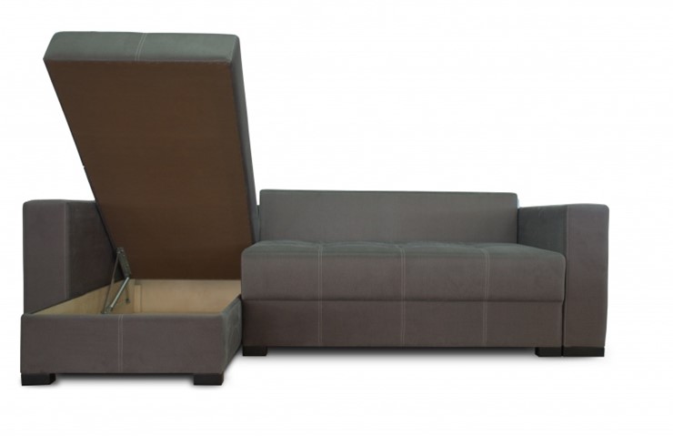Угловой диван Fashion soft 210 (Uno grey + Brix latte) во Владикавказе - изображение 2