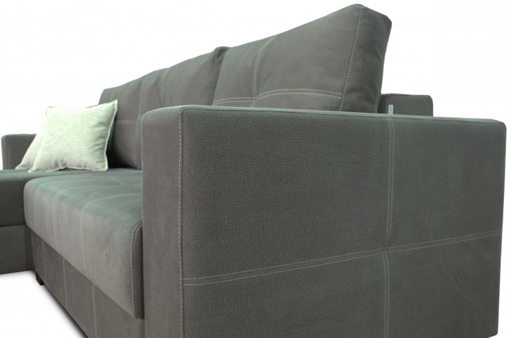 Угловой диван Fashion soft 210 (Uno grey + Brix latte) во Владикавказе - изображение 5