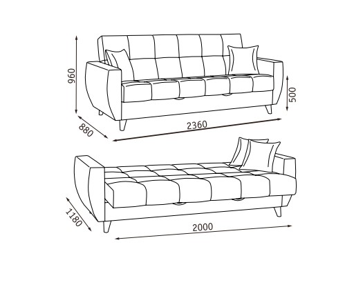 Прямой диван Бетти  2 БД во Владикавказе - изображение 22