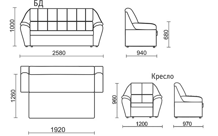 Прямой диван Блистер БД во Владикавказе - изображение 7