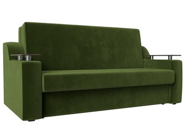 Прямой диван Сенатор Аккордеон 160, Зеленый (Микровельвет) во Владикавказе