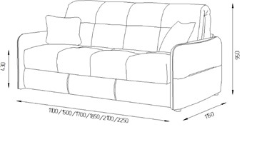Прямой диван Токио 2 165 (НПБ) во Владикавказе - предосмотр 4