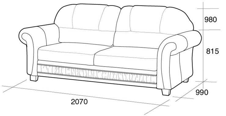 Прямой диван София 3Т во Владикавказе - изображение 4