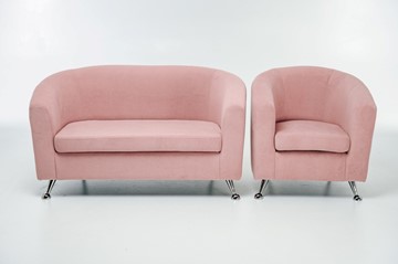 Комплект мебели Брамс  цвет розовый диван 2Д + кресло во Владикавказе