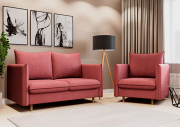 Комплект мебели диван и кресло Гримма коралл во Владикавказе