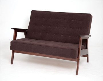 Прямой диван Ретро, двухместный (темный тон / RS32 - коричневый) во Владикавказе