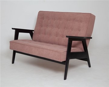 Прямой диван Ретро, двухместный (венге / RS 12 - розовый) во Владикавказе