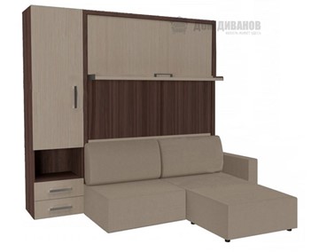 Подъемная кровать Кровать-трансформер Smart (ШЛ+КД 1400+Пуф), шкаф левый, правый подлокотник во Владикавказе