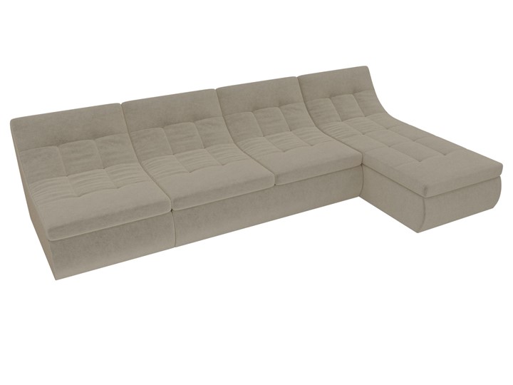 Модульный угловой диван Холидей, Бежевый (микровельвет) во Владикавказе - изображение 4