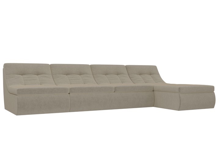 Модульный угловой диван Холидей, Бежевый (микровельвет) во Владикавказе - изображение