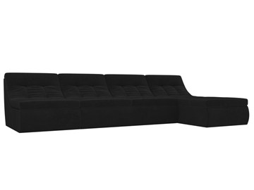 Большой модульный диван Холидей, Черный (велюр) во Владикавказе