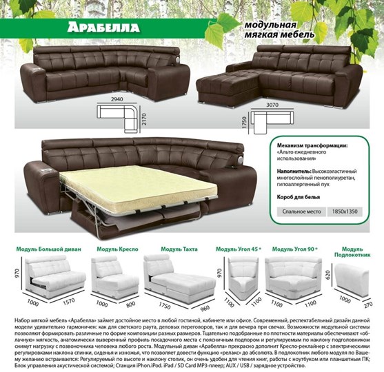 Модульный диван Арабелла во Владикавказе - изображение 5