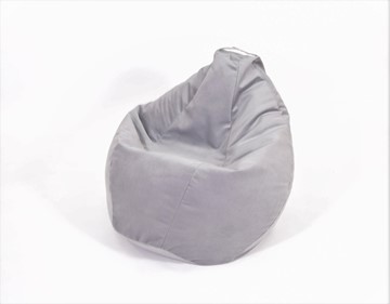 Кресло-мешок Груша малое, велюр однотон, серое во Владикавказе