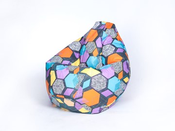Кресло-мешок Груша среднее, велюр принт, геометрия во Владикавказе