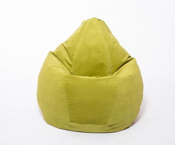 Кресло-мешок Груша малое, велюр однотон, травянное во Владикавказе - предосмотр 1