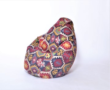 Кресло-мешок Груша среднее, велюр принт, мехико графит во Владикавказе