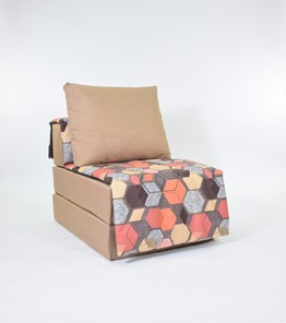 Бескаркасное кресло-кровать Харви, песочный-геометрия браун во Владикавказе