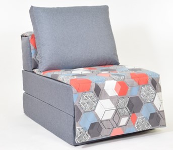 Бескаркасное кресло-кровать Харви, серый - геометрия во Владикавказе