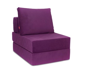 Кресло бескаркасное Окта, велюр фиолетовый во Владикавказе