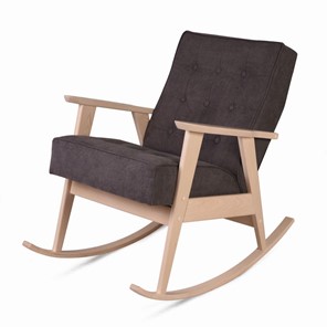 Кресло-качалка Ретро (беленый дуб / 05 - коричневый) во Владикавказе