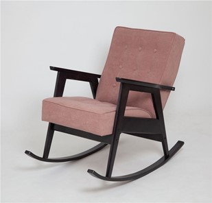 Кресло-качалка Ретро (венге / RS 12 - розовый) во Владикавказе