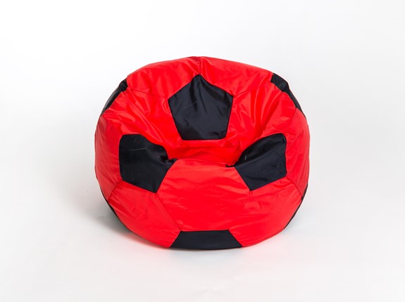 Кресло-мешок Мяч большой, красно-черный во Владикавказе - изображение