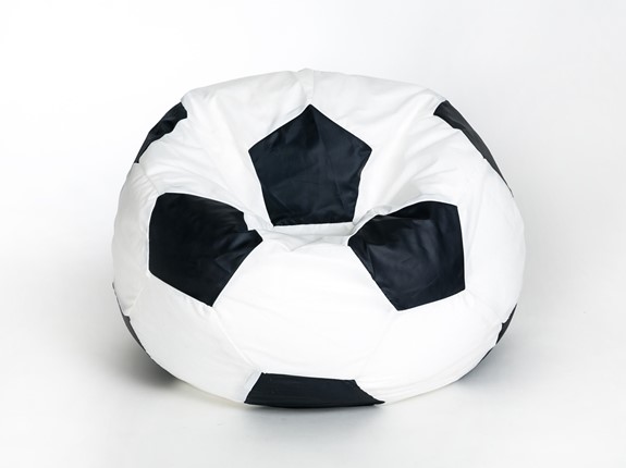 Кресло-мешок Мяч малый, бело-черный во Владикавказе - изображение