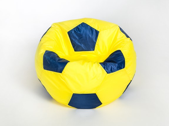 Кресло-мешок Мяч малый, желто-синий во Владикавказе - изображение
