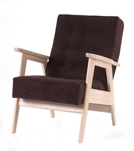 Кресло Ретро (беленый дуб / RS 32 - коричневый) во Владикавказе