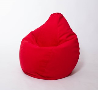 Кресло-мешок Груша малое, велюр однотон, красное во Владикавказе