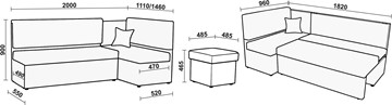 Угловой кухонный диван Нео КМ 3 с механизмом 2000*1110 во Владикавказе - предосмотр 20