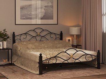 Кровать 2-спальная Гарда 3, 160х200, черная во Владикавказе