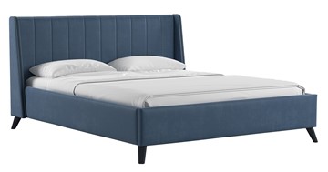 Кровать с механизмом Мелисса 160,арт. Тори 83 велюр (серо-синий) + кроватное дно во Владикавказе