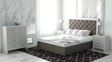 Двуспальная кровать с механизмом Сарма Манхэттен 160х200 (с коробом), высота спинки - 140 см во Владикавказе