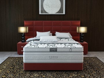 Спальная кровать Chocolate/Podium M 160х200, Микровелюр (Manhattan Гранатовый) во Владикавказе