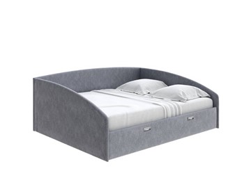 Кровать двуспальная Bono 160х200, Рогожка (Levis 85 Серый) во Владикавказе