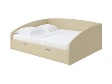 Двуспальная кровать Bono 160х200, Велюр (Forest 4 Бежевый) во Владикавказе