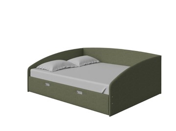 Кровать 2-спальная Bono 160х200, Искусственная шерсть (Лама Авокадо) во Владикавказе