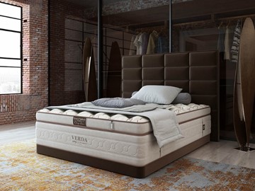 Двуспальная кровать Chocolate Compact/Basement 180х200, Микровелюр (Manhattan Лесной каштан) во Владикавказе