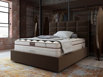 Кровать в спальню Chocolate Compact/Island M 160х200, Микровелюр (Manhattan Лесной каштан) во Владикавказе