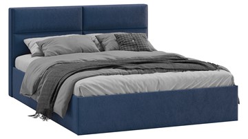 Двуспальная кровать Глосс Тип 1 (Микровелюр Wellmart Blue) во Владикавказе